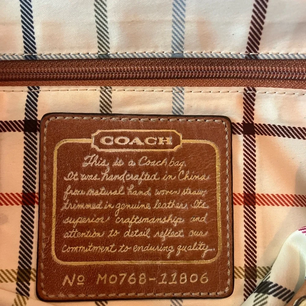 Coach Hobo Natural Straw XL Shoulder Sac/Bag/Purse 11806